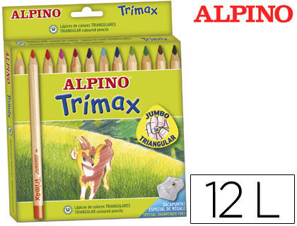 Colores Surtidos, Alpino-490251 Pack de 12 lápices Industrias Massats 113 