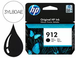 INK-JET HP 912 OFFICEJET 8010 / 8020 / 8035 NEGRO 300 PAG