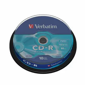 VERBATIM CD-R 52X 700MB (TARRINA 10 UDS)