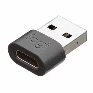 LOGITECH ZONE WIRED ADAPTADOR DE USB-A A USB-C - COMPATIBLE CON LOGITECH ZONE WIRED - COLOR NEGRO