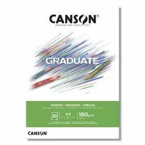 CANSON BLOC CANGRAD GRADUATE DIBUJO BLANCO 30H A4 160G 625515 400110365