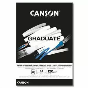CANSON BLOC CANGRAD GRADUATE NEGRO 20H A4 120G. 625519 400110386