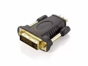 EQUIP ADAPTADOR HDMI HEMBRA A DVI MACHO - CONECTORES DORADOS - TORNILLOS MOLETEADOS - ADMITE UNA RESOLUCION DE HASTA 1920 X 1200
