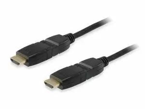 EQUIP CABLE HDMI 1.4 MACHO/MACHO ACODABLE Y GITATORIO 180º - ANCHO DE BANDA HASTA 18 GBPS. - ALTA VELOCIDAD - LONGITUD 1 M.