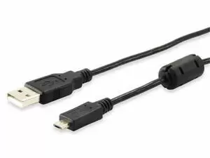 EQUIP CABLE USB-A MACHO A MICRO USB-B MACHO 2.0 CON FERRITA - LONGITUD 1.8 M.