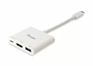 EQUIP ADAPTADOR USB-C MACHO A HDMI HEMBRA / USB-C HEMBRA / USB-A HEMBRA 3.0