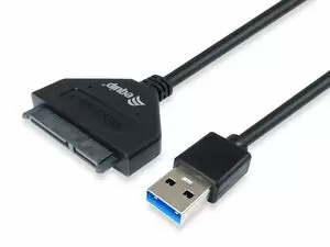 EQUIP ADAPTADOR USB 3.2 A SATA - TASA DE TRANSFERENCIA 5 GBIT/S - SOPORTA HDD SATA 1/2/3 DE 2.5  - COMPATIBLE CON UASP - LONGITUD 50CM - COLOR NEGRO