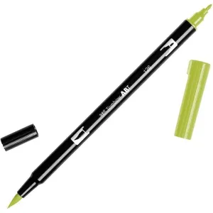 TOMBOW ABT ROTULADOR 126 DOBLE PUNTA PINCEL Y PUNTA FINA 0,8MM COLOR 126 VERDE OLIVA CLARO