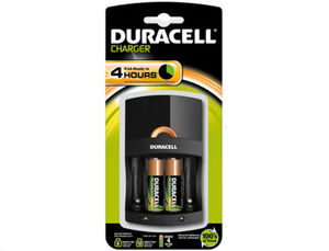 DURACELL CARGADOR RAPIDO DE PILAS AA/AAA - 1300 MAH - INCLUYE 2 PILAS AA Y 2 PILAS AAA