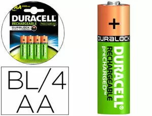 Cargador Pilas Recargables Duracell Aa/aaa Con 4 Baterías Aa