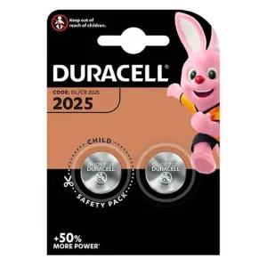 DURACELL DL2025B2 PILA DE BOTON DE LITIO CR2025 3V (2 UNIDADES)