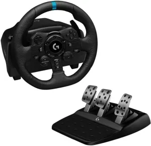 LOGITECH G923 TRUEFORCE JUEGO DE VOLANTE Y PEDALES DE CARRERAS COMPATIBLE CON PS4, PS5 Y PC - LEDS INDICADOR RPM - GIRO 900º - EFECTO FORCE FEEDBACK CON TRUEFORCE - FRENO PROGRESIVO - VOLANTE DE ALUMI