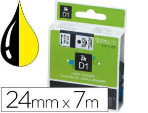 PAPER MATE CINTA DYMO D1 24MMX7M NEGRO/AMARILLO S0720980 MAK249930