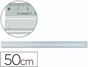 Regla Metalica Q-Connect Aluminio 50 Cm