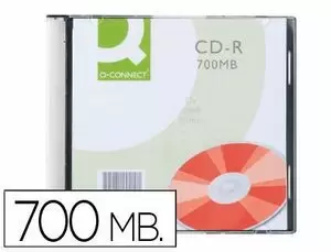 CD-R Q-CONNECT CAPACIDAD 700MB DURACION 80MIN VELOCIDAD 52X