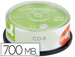 EMTEC QCONNET CD-R 700 BM 80 MIN VELOCIDAD 52X TARRINA 25 UDS CS49138
