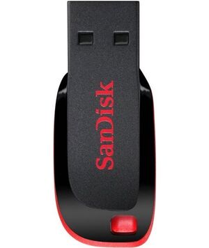 SANDISK CRUZER BLADE MEMORIA USB 2.0 64GB - SIN TAPA - COLOR NEGRO/ROJO (PENDRIVE)
