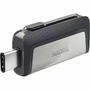 SANDISK ULTRA DUAL MEMORIA USB-C Y USB-A 128GB - HASTA 150MB/S DE LECTURA - DISEÑO METALICO - COLOR ACERO/NEGRO (PENDRIVE)