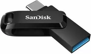 SANDISK ULTRA DUAL DRIVE GO MEMORIA USB-C Y USB-A 128GB - HASTA 150MB/S DE LECTURA - COLOR NEGRO (PENDRIVE)