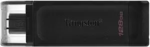 KINGSTON DATATRAVELER 70 MEMORIA USB TIPO C 128GB - USB-C 3.2 GEN 1 - CON TAPA - COLOR NEGRO (PENDRIVE)