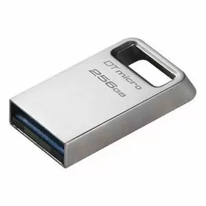 KINGSTON DATATRAVELER MICRO MEMORIA USB 256GB - USB 3.2 GEN 1 - ULTRACOMPACTA Y LIGERA - ENGANCHE PARA LLAVERO - CUERPO METALICO (PENDRIVE)