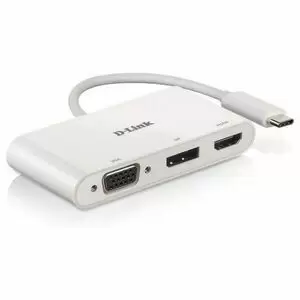 D-LINK HUB USB-C A HDMI, DISPLAYPORT, VGA