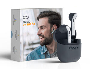 AURICULARES GROOVY TWS WIRELESS COLOR NEGRO