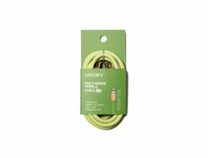 CABLE GROOVY USB 2.0 TIPO C A TIPO C LONGITUD 1 MT SILICONA COLOR VERDE TE