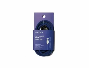 CABLE GROOVY USB 2.0 TIPO C A TIPO C LONGITUD 1 MT SILICONA COLOR AZUL COBALTO