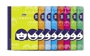 LAMELA CUADERNO TAPA BLANDA FOLIO 80 HOJAS 3MM CUADROVIA COLORES SURTIDOS