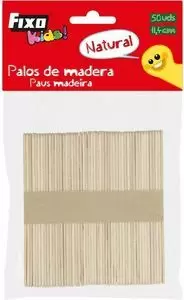 PALO DE MADERA 11,4 X 0,9CM 50 UNID NATURAL