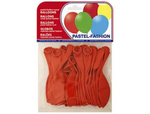 GLOBOS PASTEL ROJO BOLSA DE 20 UNIDADES