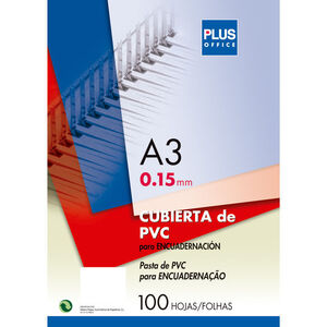 CAMPUS CUBIERTA PLUS PVC A3 0,15MM TRAN/100U CA3-CLEAR MAK220139