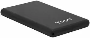 TOOQ CARCASA EXTERNA HDD/SDD 2.5 HASTA 9,5MM SATA USB-C CON ADAPTADOR A USB-A - COLOR NEGRO