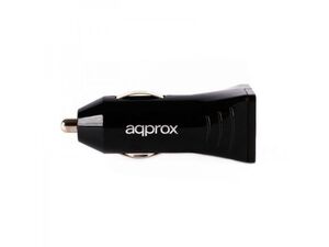 APPROX CARGADOR DE COCHE USB 5V 3.1A - 2 PUERTOS USB - NEGRO