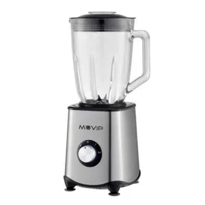 MUVIP BATIDORA DE VASO 1300W 1.5L - 2 VELOCIDADES - CUERPO Y CHUCHILLAS DE ACERO INOXIDABLE - FUNCION PICA HIELO - BLOQUEO DE SEGURIDAD