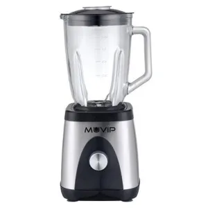 MUVIP BATIDORA DE VASO 1300W 1.5L - 2 VELOCIDADES - CUERPO Y CHUCHILLAS DE ACERO INOXIDABLE - FUNCION PICA HIELO - BLOQUEO DE SEGURIDAD