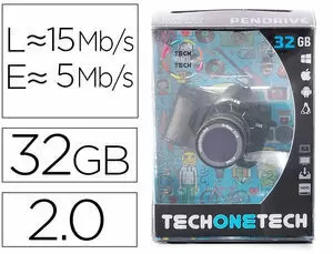 TECHONETECH CAMARA FOTOGRAFICA THE ONE MEMORIA USB 2.0 32GB (PENDRIVE)