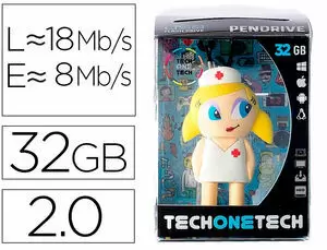 TECHONETECH ENFERMERA KITTY MEMORIA USB 2.0 32GB (PENDRIVE)