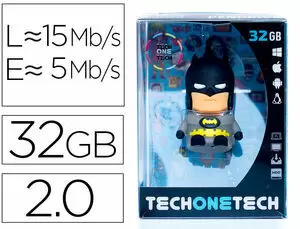 TECHONETECH SUPER BAT MEMORIA USB 2.0 32GB (PENDRIVE)