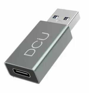 DCU TECNOLOGIC ADAPTADOR USB 3.0 A USB TIPO C ALUMINIO - COLOR METAL