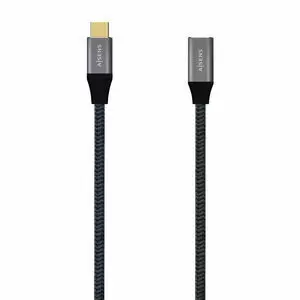 AISENS CABLE USB 3.2 GEN2X2 ALUMINIO 20GBPS 5A 100W - TIPOUSB-C/M-USB-C/H - 1.0M - COLOR GRIS