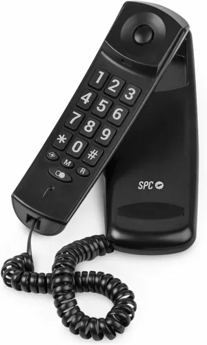 SPC ORIGINAL LITE 2 TELEFONO FIJO - SIN PILAS - SIN CONEXION A LA LUZ - INDICADOR LUMINOSO - 10 MEMORIAS INDIRECTAS - COMPACTO Y LIGERO - COLOR NEGRO