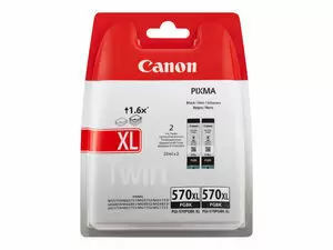 CANON PGI570XL NEGRO PACK DE 2 CARTUCHOS DE TINTA ORIGINALES - 0318C007