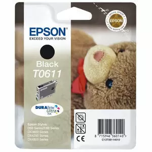 EPSON T0611 NEGRO CARTUCHO DE TINTA ORIGINAL - C13T06114010