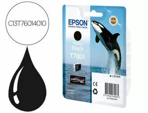 EPSON T7601 NEGRO PHOTO CARTUCHO DE TINTA ORIGINAL - C13T76014010