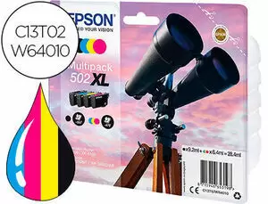 EPSON 502XL PACK DE 4 CARTUCHOS DE TINTA ORIGINALES - C13T02W64010