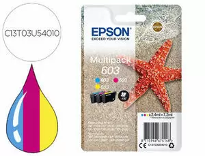 EPSON 603 PACK DE 3 CARTUCHOS DE TINTA ORIGINALES - CYAN, MAGENTA, AMARILLO - C13T03U54010