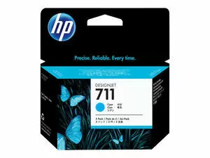 HP 711 CYAN PACK DE 3 CARTUCHOS DE TINTA ORIGINALES - CZ134A