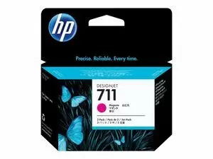 HP 711 MAGENTA PACK DE 3 CARTUCHOS DE TINTA ORIGINALES - CZ135A